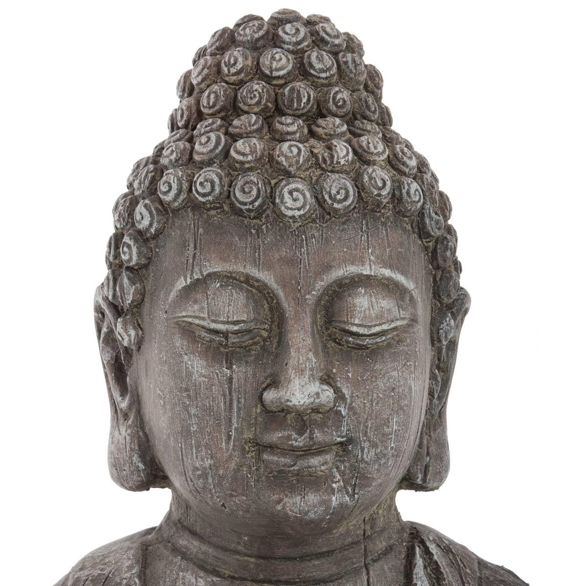 Objet décoratif Bouddha en magnésie Effet Bois H 49 cm - Atmosphera
