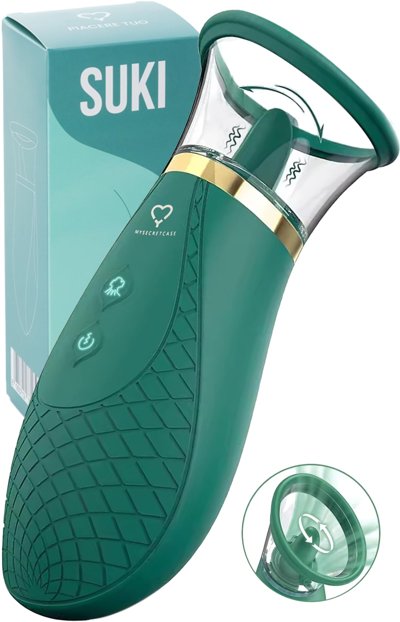 MySecretCase Druckwellenvibrator für Frauen Vibratorensets Für Frauen Klitoris, Zungenvibrator Klein Vibrator mit 9 Vibrationsmodi, Klitoris Stimulator für Sie Wasserdichtes Sexspielzeug USB