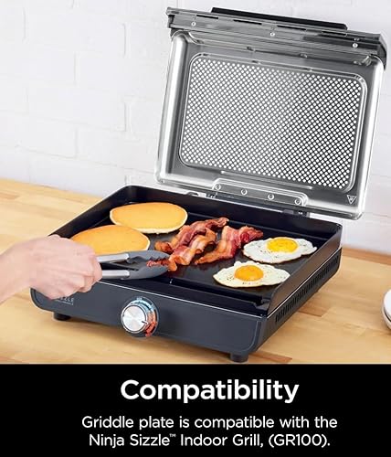 Miniatura 7 de Ninja Sizzle - Parrilla de cocina para interiores, parrilla de cocina de alto calor de 500 F con placa antiadherente de 14 pulgadas, tecnología de