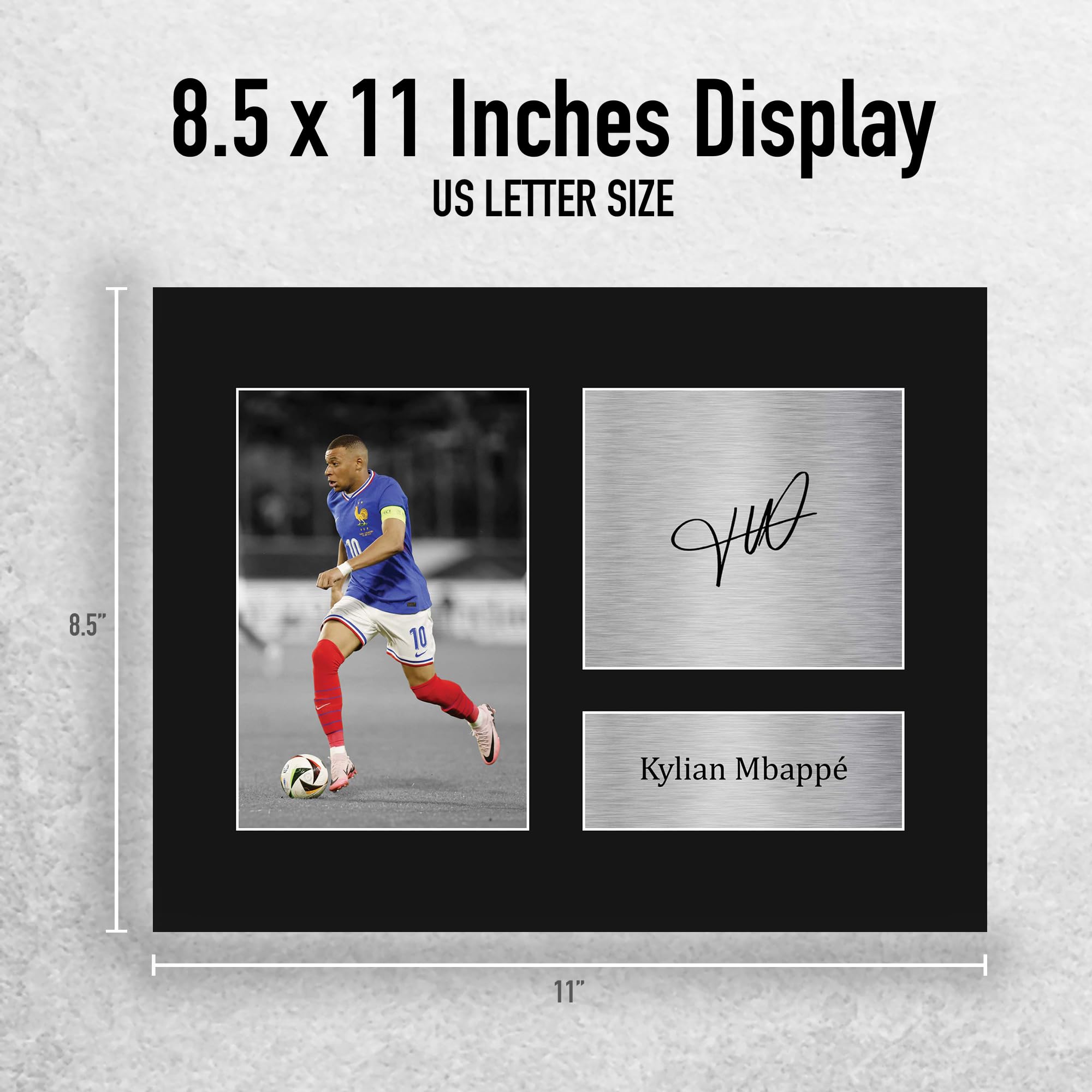 HWC Trading Kylian Mbappe France Gifts Printed Signed Autograph Picture for Fans and Supporters - US Letter Size