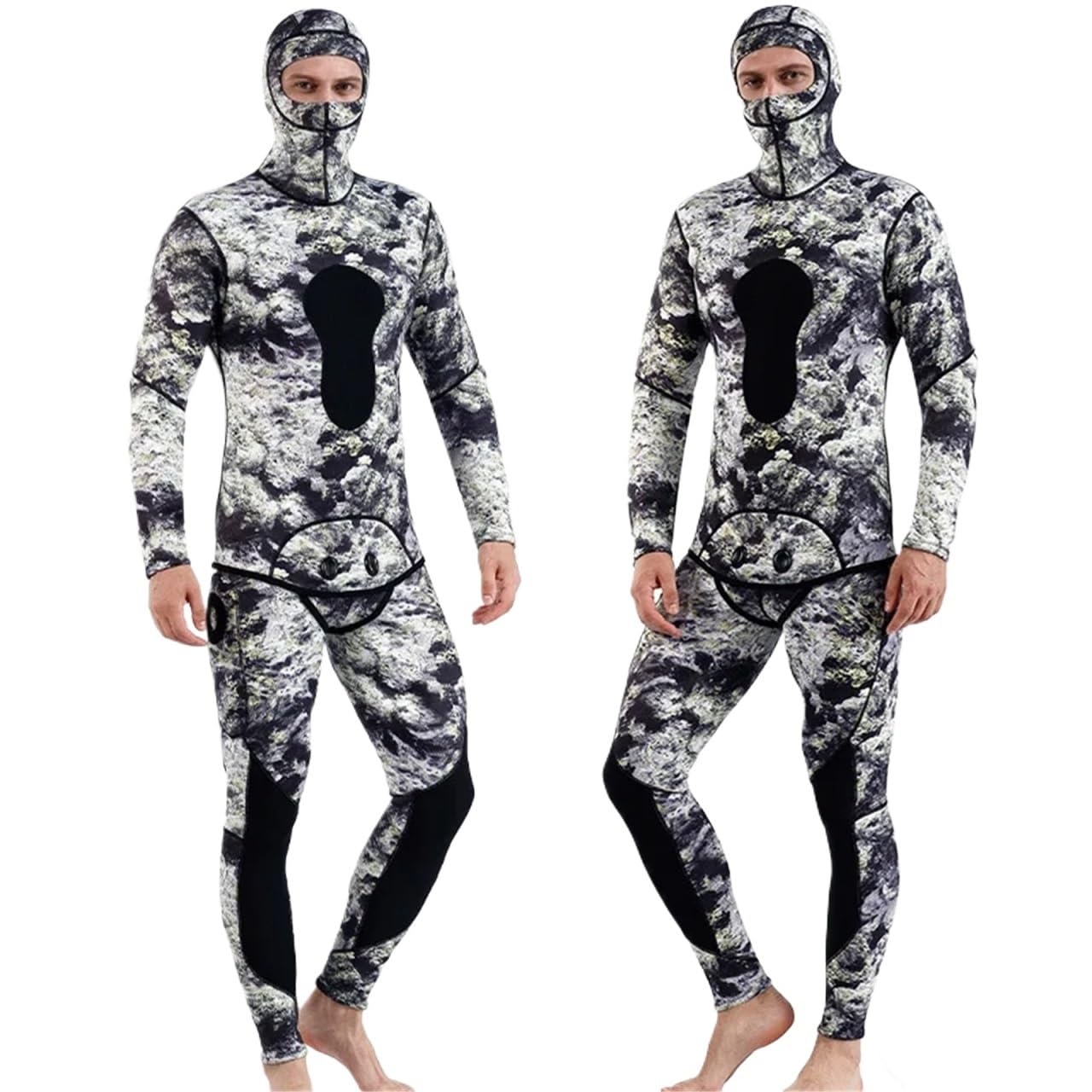 Tuta da Immersione in Neoprene Muta Mimetica da 3,0 mm Set 2 Pezzi for Pesca Subacquea e