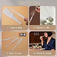 Vista 7 de 200 tiras de prueba de perfume, tiras blancas de primera calidad, fuertes absorbentes para perfumes, colonias, aceites esenciales y aromas