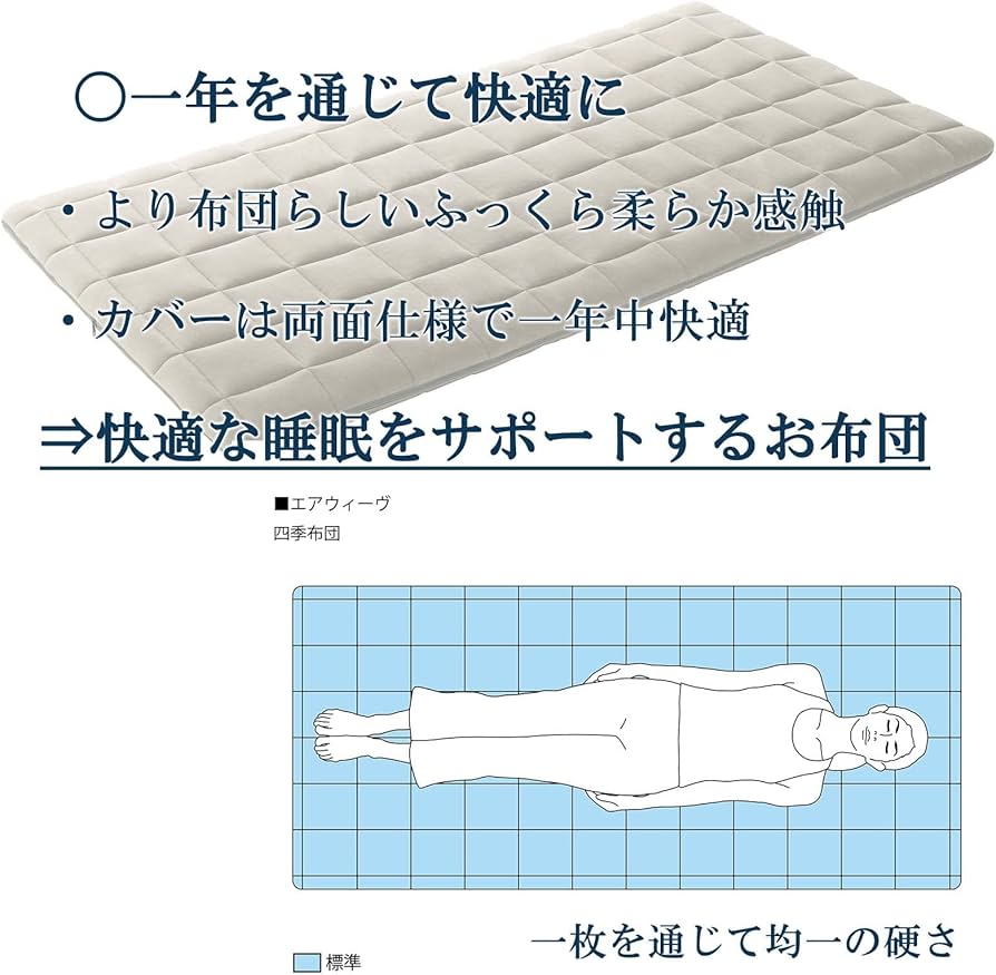 Amazon｜エアウィーヴ(airweave) 敷き布団 シングル 高反発 四季布団