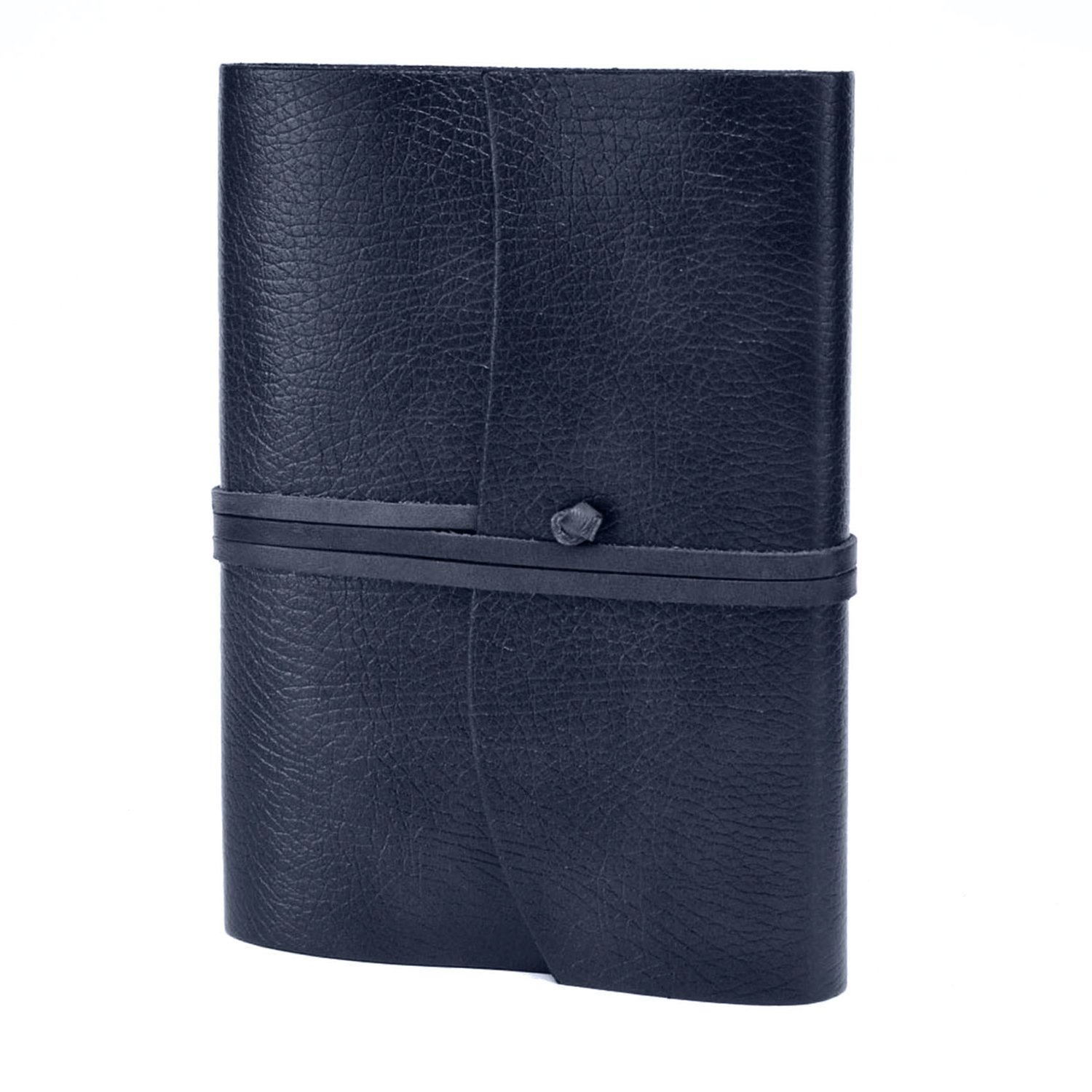 BELCRAFT Tivoli mittelgroßes Notizbuch aus recyceltem Leder, Handgearbeitet in klassischem Italienischem Stil, Geschenkschachtel inklusive, Tagebuch, Lederbuch (12x17 cm) Ozean Blue