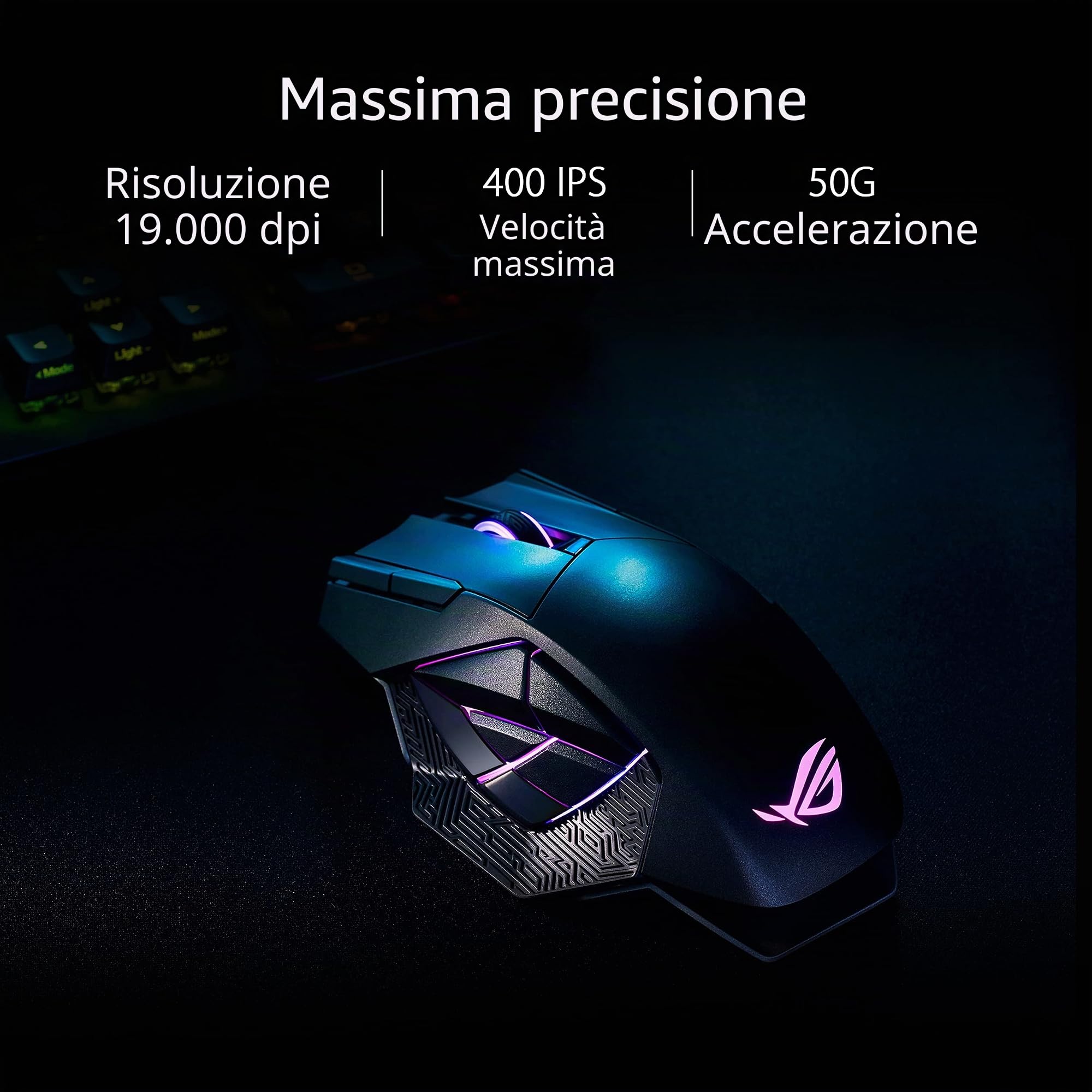 ASUS Spatha X Ratón Gaming Inalámbrico 19000 DPI Negro