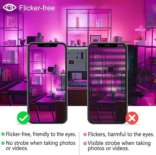 Miniatura 7 de Luz de inundación LED para exteriores, equivalente a 800 W, 8000 lm, iluminación inteligente RGB para paisaje, con control de aplicación, escenas de