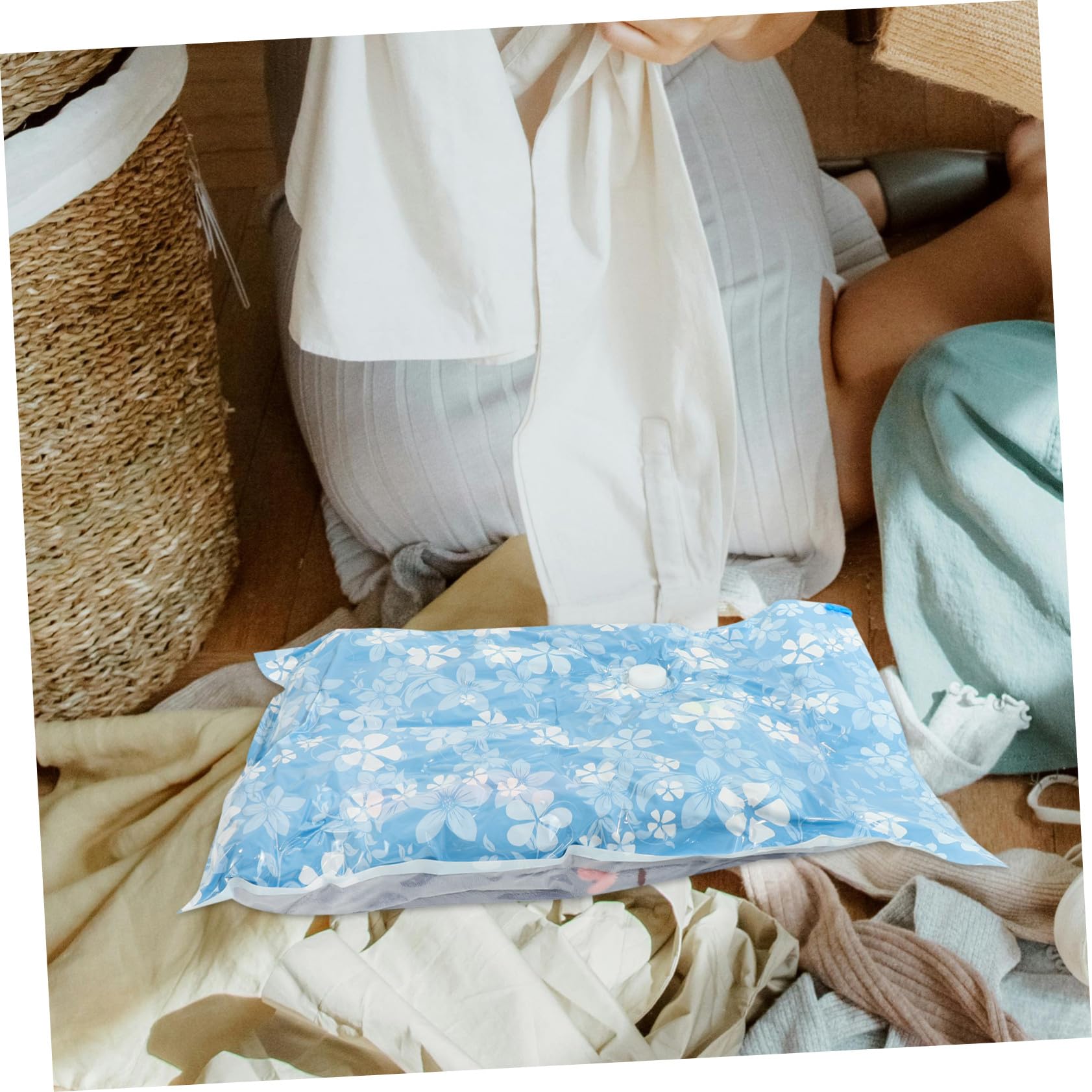 11 Stück Vakuum Kompressionsbeutel für Kleidung, Blau