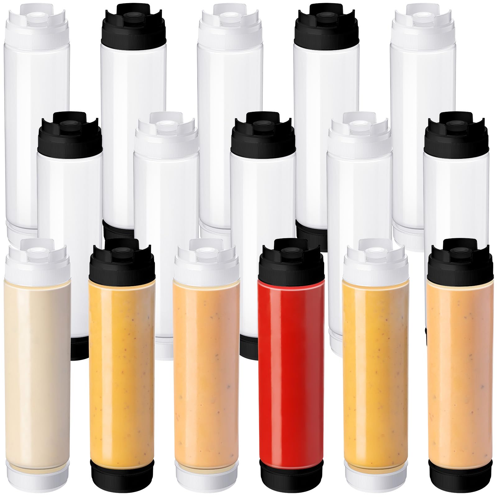 Amazon.co.jp: Roshtia 逆さプラスチックスクイズボトル 16オンス