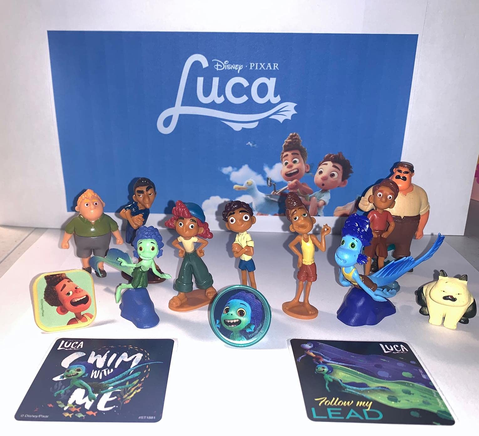 Buy HappiToys Luca Movie Deluxe Figure Set of 14 with 10 Figures, 2