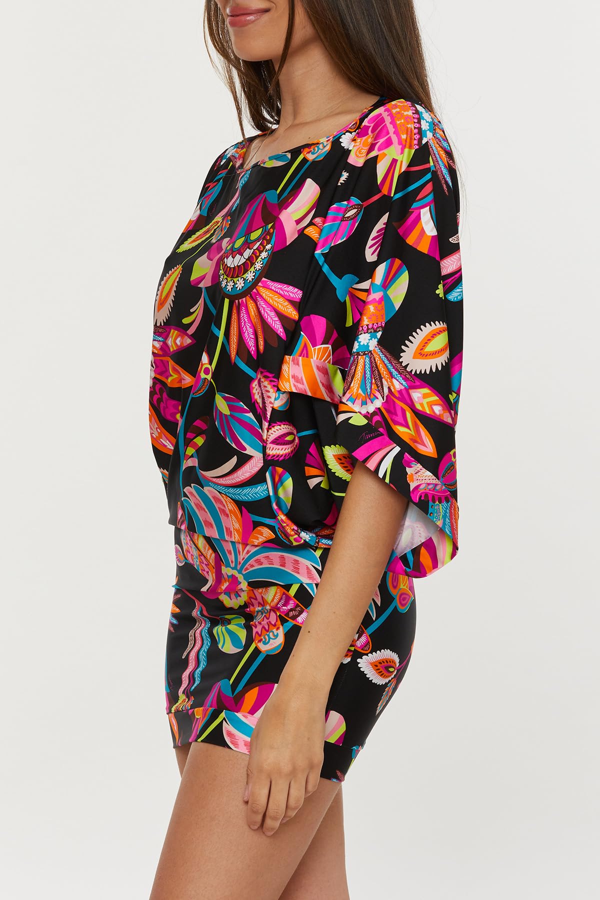 Trina Turk Damen Luminary Swim Tunic, Casual, Floral Print, Beach Cover Ups For Women Überwurf für Schwimmbekleidung (1er Pack)