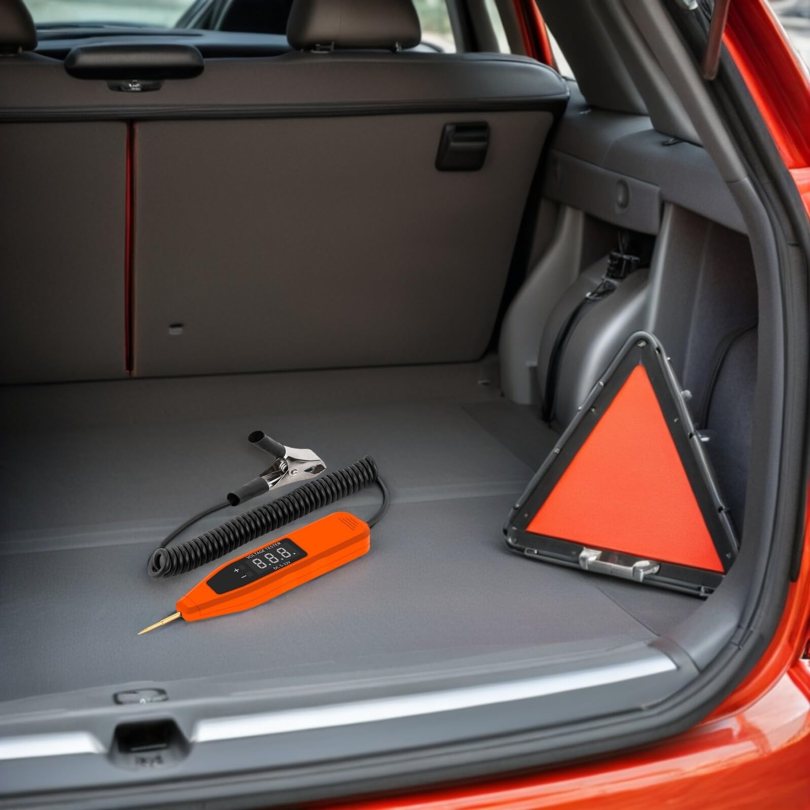 TOPBATHY Probador de Circuitos Eléctricos Digital para Coches Comprobador de Tensión y Continuidad Herramienta de Diagnóstico Automotriz con Pantalla Numérica sin Batería Compatible con
