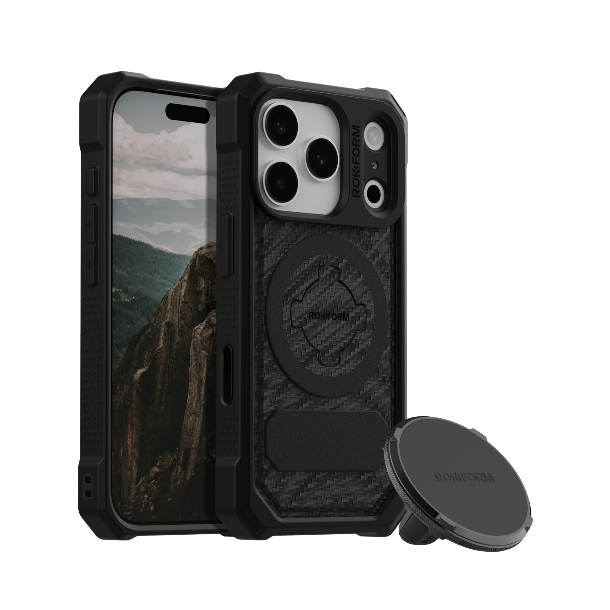 Rokform iPhone 17 Pro Rugged Case + Dual Magnet Vent Mount