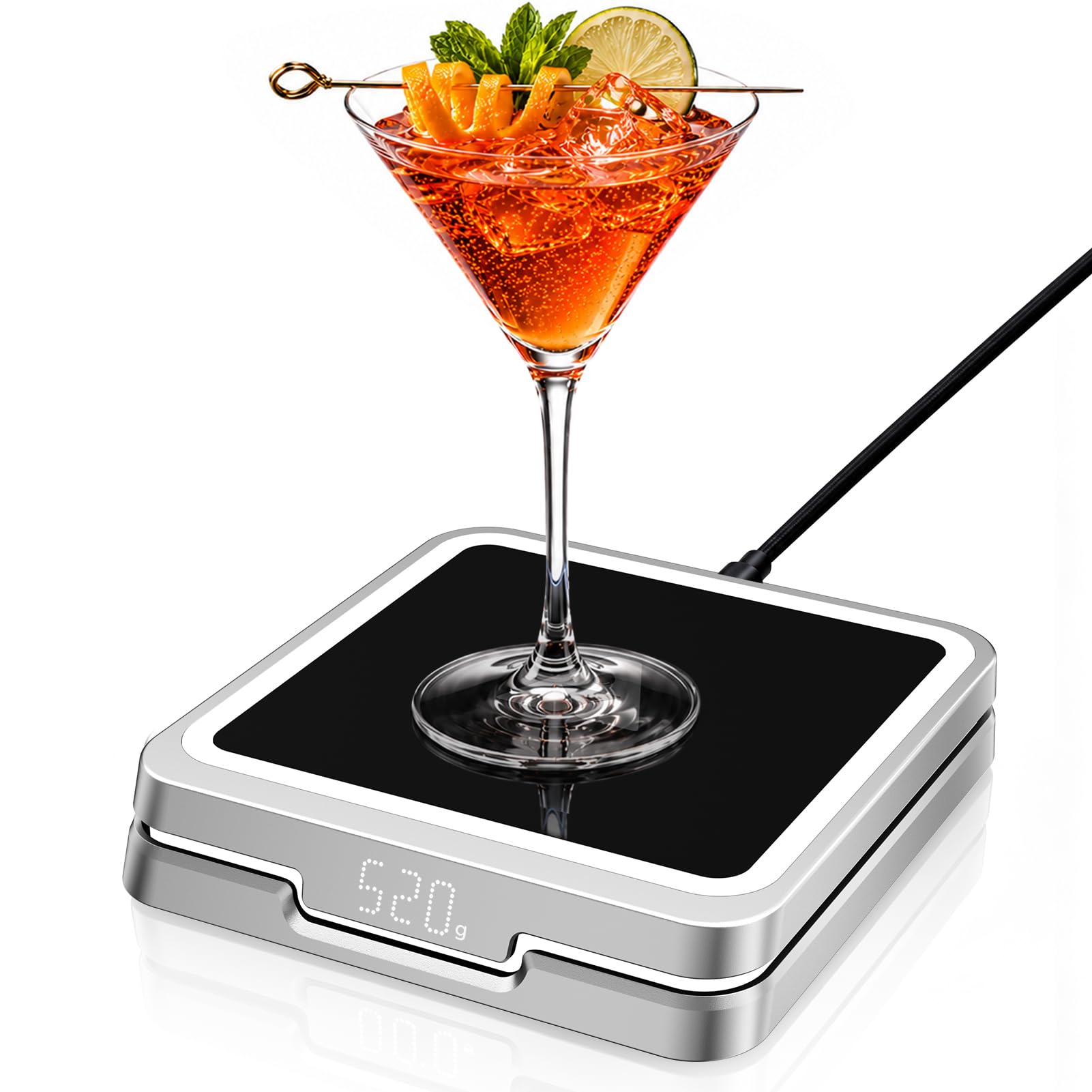 Kiddush Cups&amp;Sets KAVAZ Smart Cocktail Maker – App Guided,Matte Silver