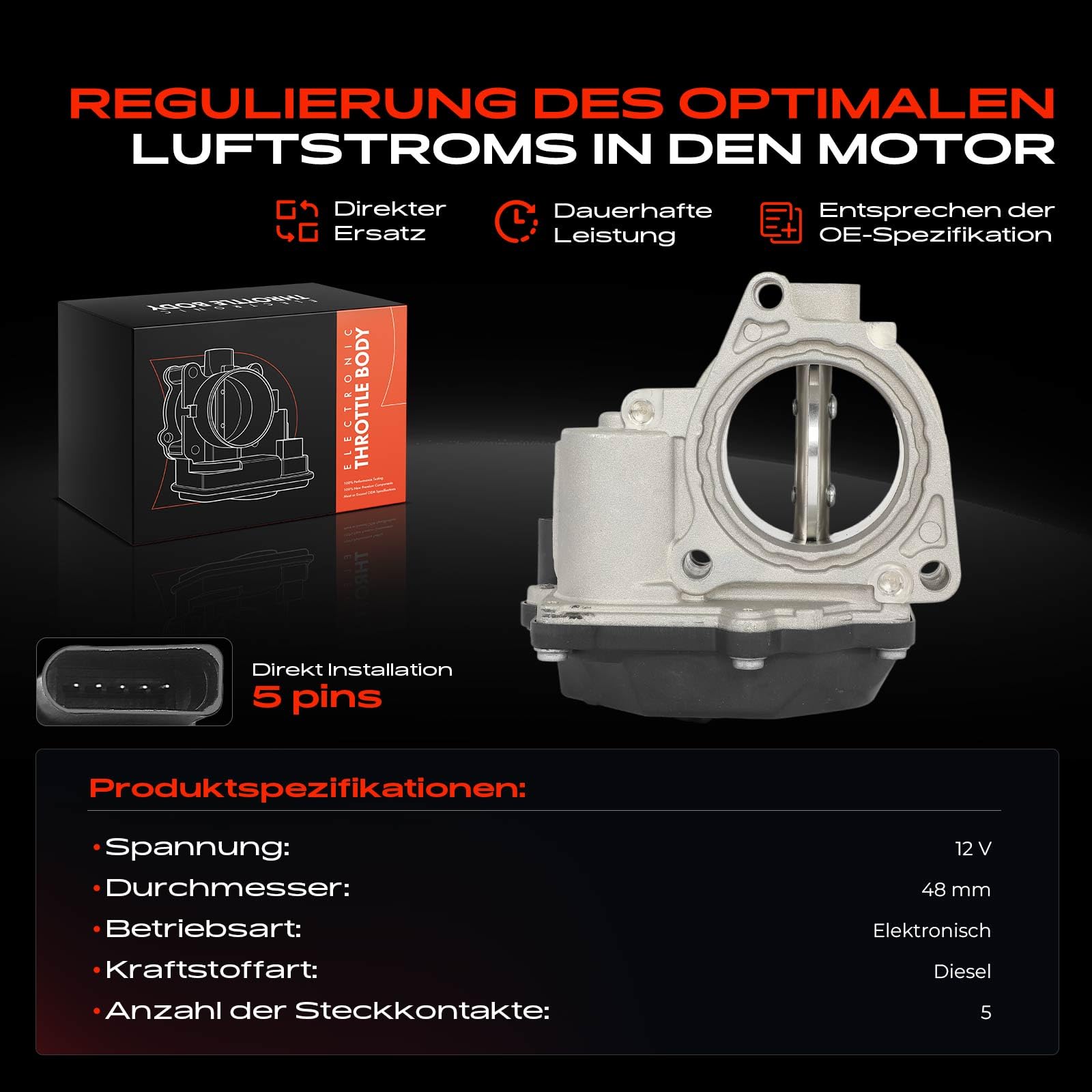 Frankberg 1x Drosselklappenstutzen Kompatibel mit A3 8P1 1.9L 2.0L 2003-2010 Altea 5P1 1.9L 2.0L 2004-2022 Ibiza III 6L1 1.4L 1.9L 2005-2009 Replace# 03G128063M