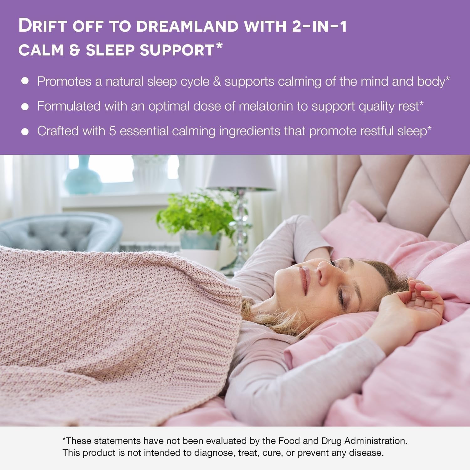 EZ Melts Melatonin Plus - Calming & Sleep Support Supplement with Lemon Balm Extract & Passion Flower - Non-GMO & Vegan - Cherry Dream - 120 Dissolvable Tablets (120 Servings)