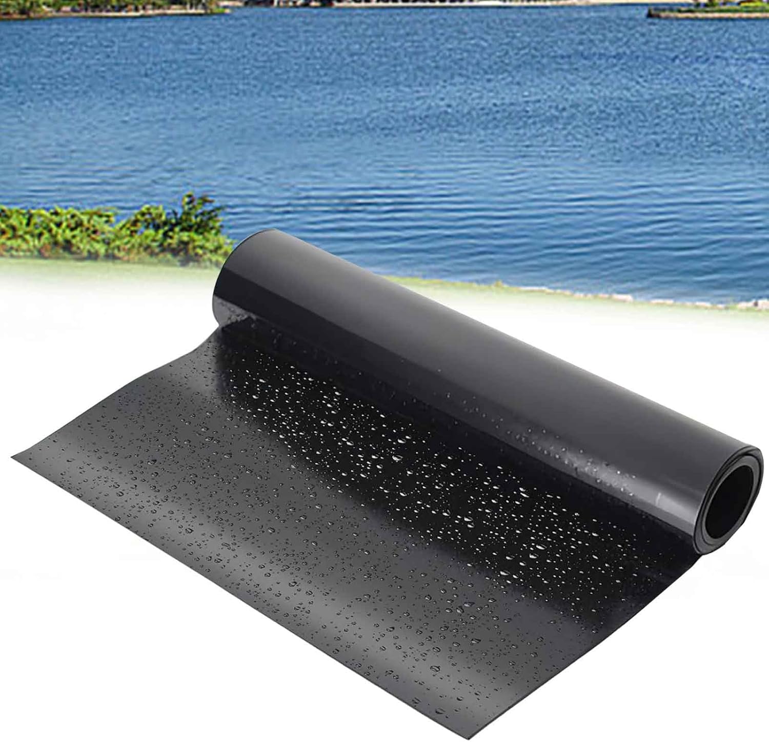 Heavy Duty Pond Liner, 1mx6m 2mx3m 3mx4m 4mx5m 8mx12m 10mx15m Heavy Duty Flexible Fish Pond Liners Waterproof Pond Film for Fish Ponds, Streams Fountains and Garden Waterfall(9.8x32.8ft)