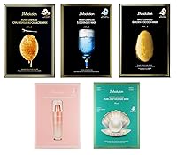 Vista 2 de JM solution Best 5 - Paquete de 10 mascarillas combinadas, aurora, capullo, SOS, marina, propóleos, JMSOLUTION