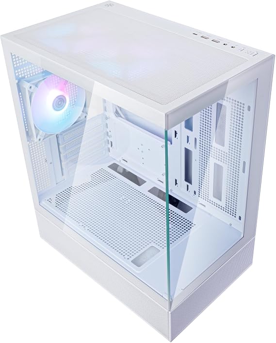 Silverstne Mini Tower PC Case Micro-ATX 270° Panoramic Tempered Glass SST-LD04-W-ARGB