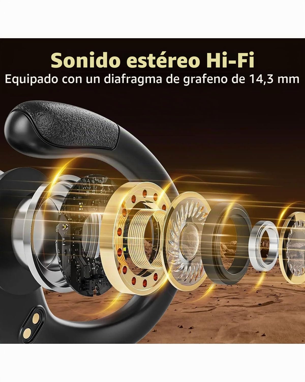 para Auriculares Binaurales Deportivos Mini Earbud con Micrófono