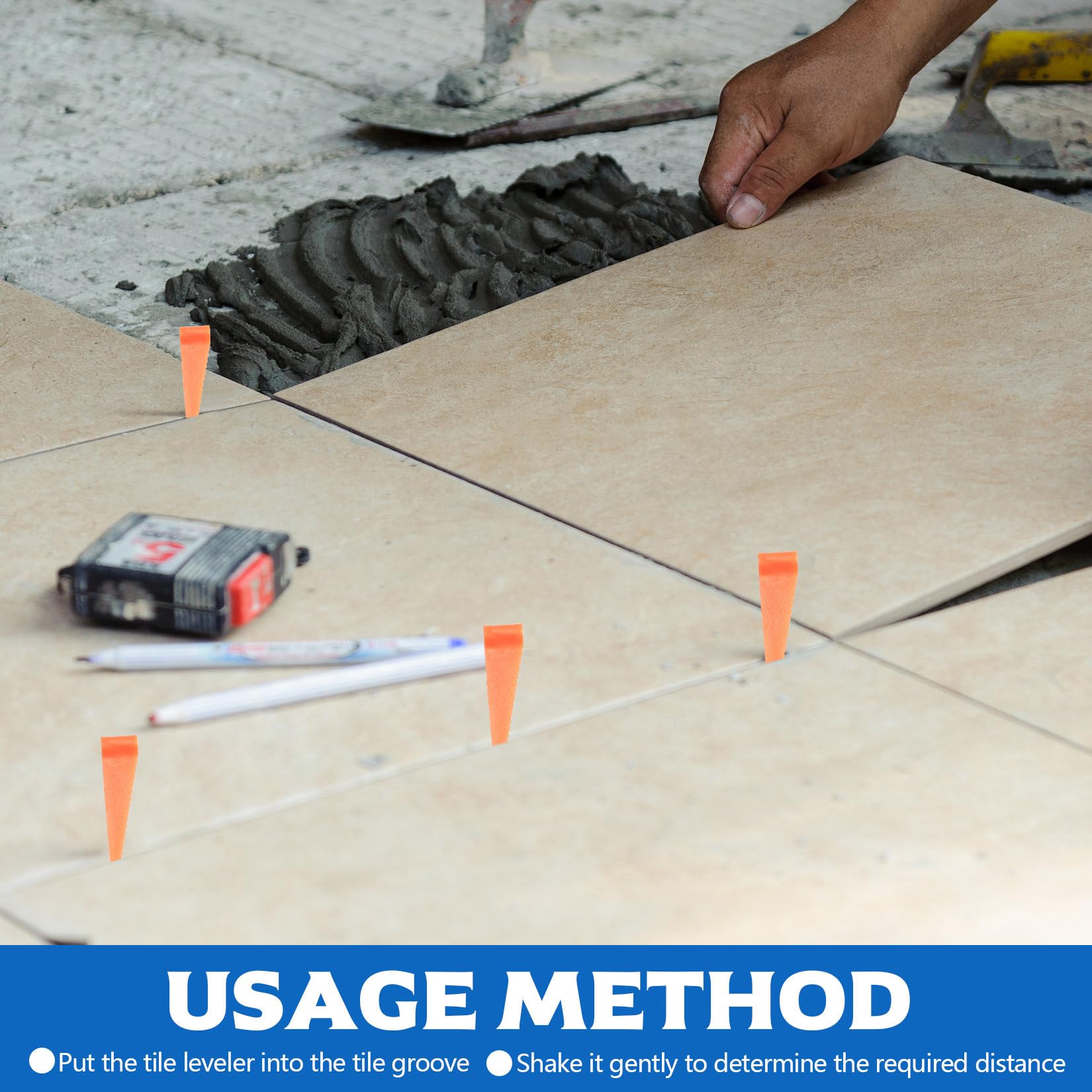 600 Pz Distanziatori per Piastrelle, Livellatori per Piastrelles, Cunei Per Piastrelles, Cunei di Montaggio in Plastica Riutilizzabili per Bagno Cucina Terrazzo(30x7x0-5mm, 30x8x0-6mm, 58x9x0-10mm)