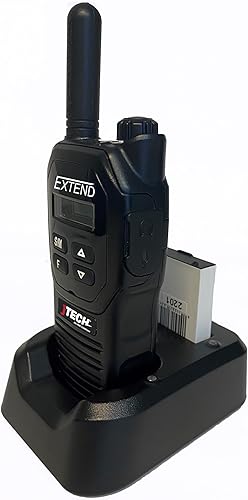 JTECH Extender la radio bidireccional de 2 canales con cargador y batería