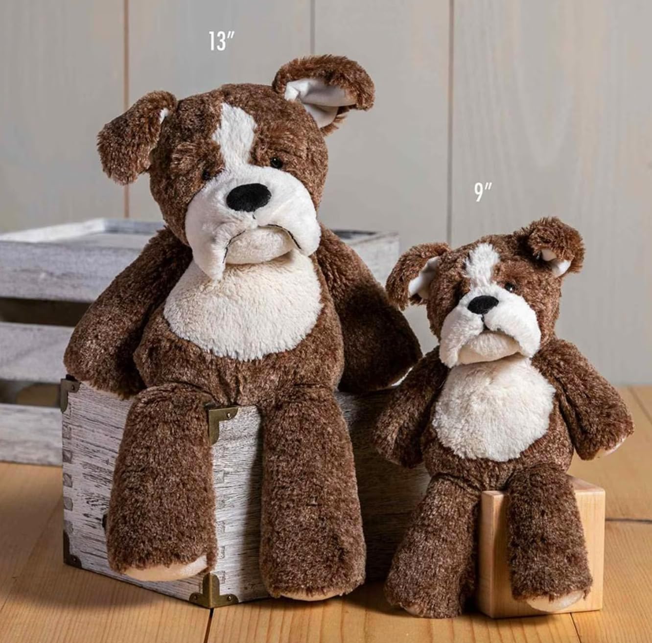 Mary Meyer Stuffed Animal Marshmallow Zoo Plush Soft Toy, 13-Inches, Bradley Bulldog