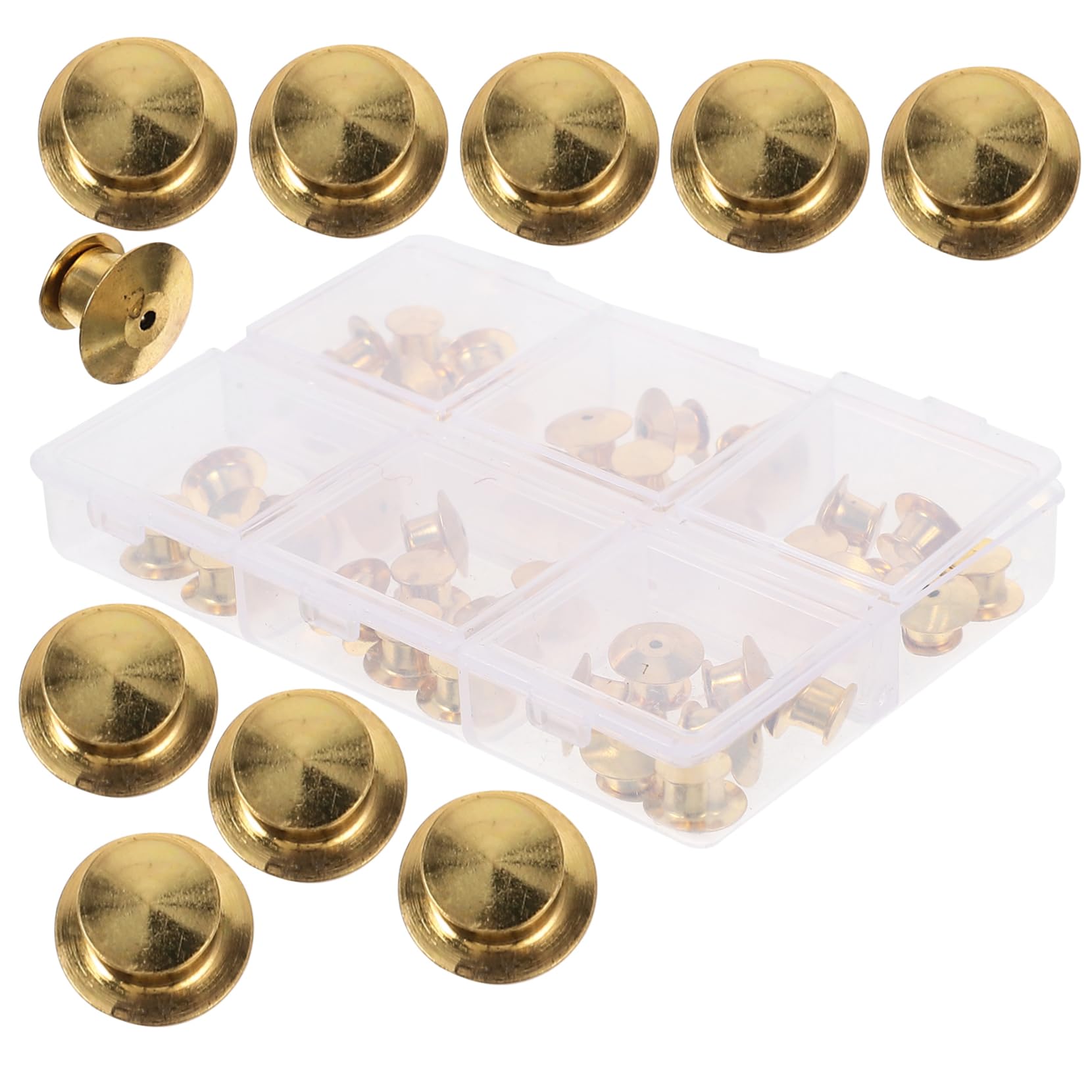 HOMSFOU 3 Boxen Lapel Pin Backs Legierung Goldene Sicherheitsnadel für Broschen Anstecknadeln Namensschilder Installieren und Sicher zu Verwenden