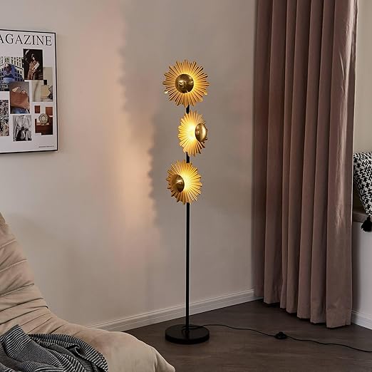 Lindby Lindby floor lamp Senmia (modern) in Brass from other metal, among others for living/dining room - Floor lamp, standing lamp floor lighting photo 3