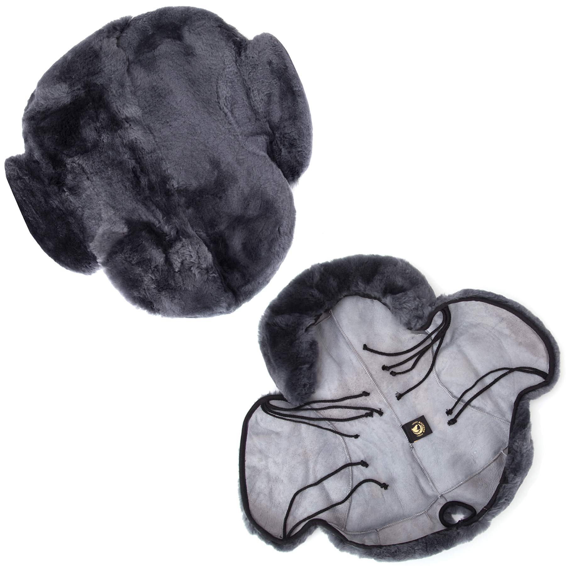 Western Merino Sheepskin Saddle Seat Cover - Funda para asiento de sillín, piel de cordero, color gris