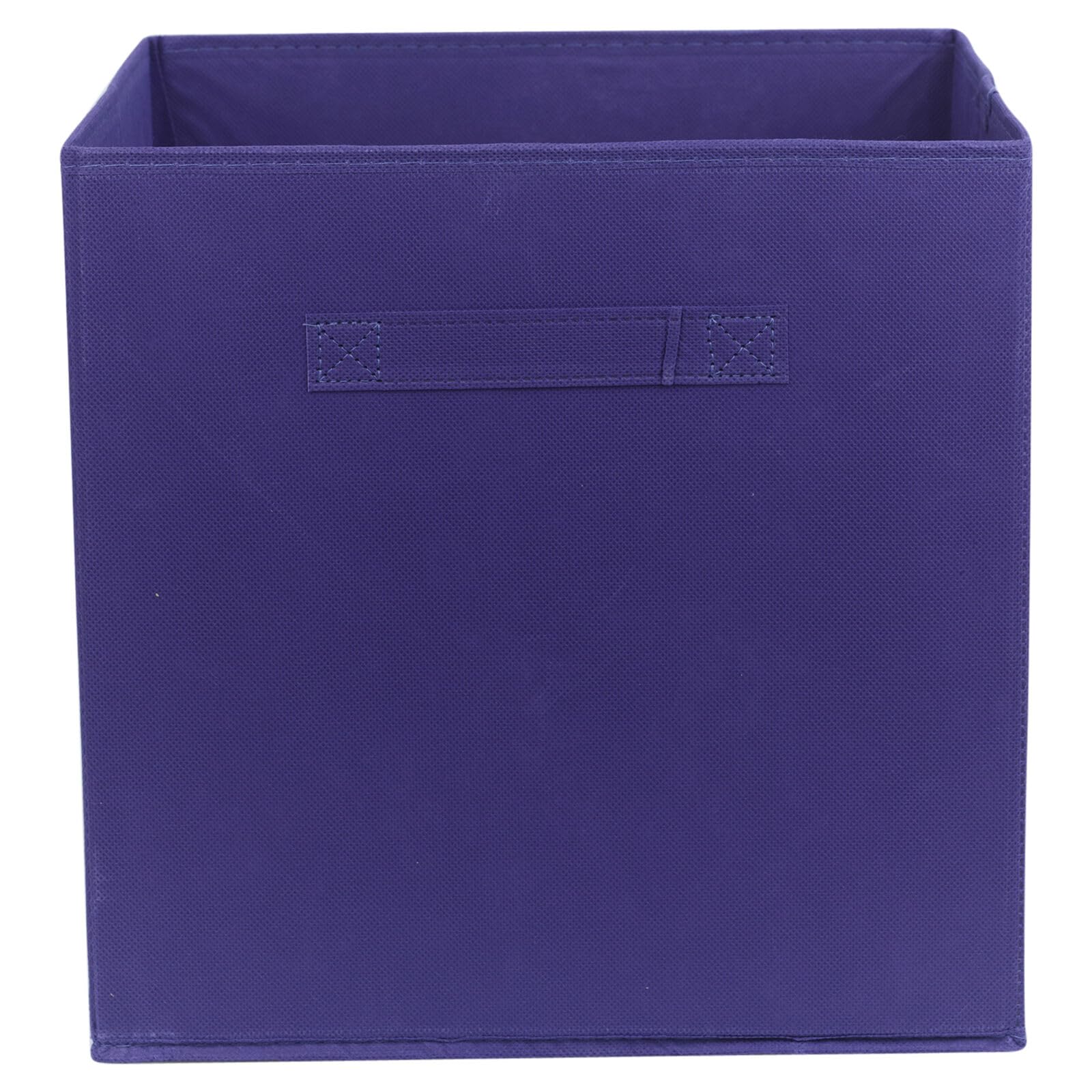 Urbnliving Orchid 4 Pcs Foldable Fabric Cube Storage Boxes Collapsible Folding Box Fabric Cubes Organisers For Kids Playroom Toys Magazines Nursery Items Clothes Art & Craft Supplies
