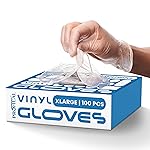 ProHeal Vinyl Disposable Gloves X Large - 100 Clear Food Safe Cooking and Household Cleaning Gloves - Powder Free and Latex Free Kitchen Glove for Meal Prep and Food Service