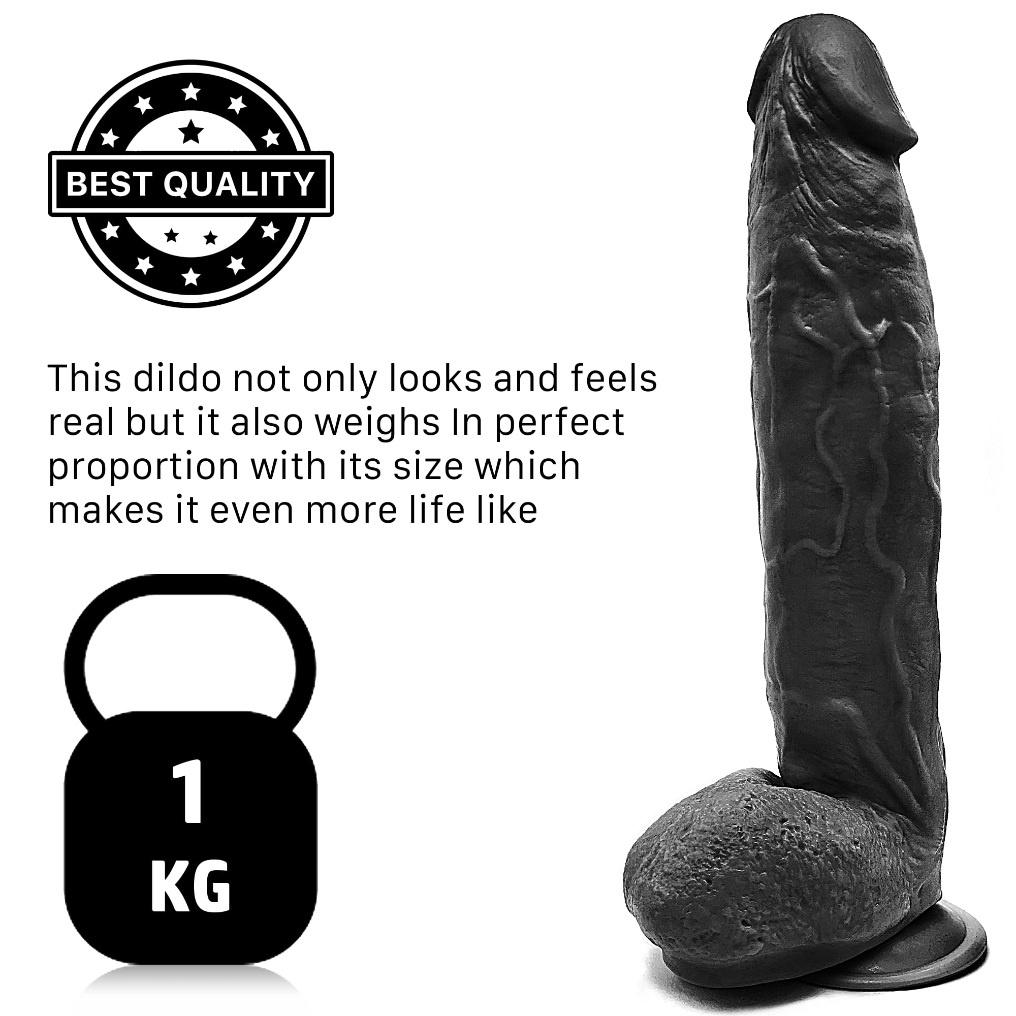 Grande dildo grande 33 cm realistico forte ventosa spessa sensazione reale adulto impermeabile giocattolo del sesso per uomini donne coppie nero