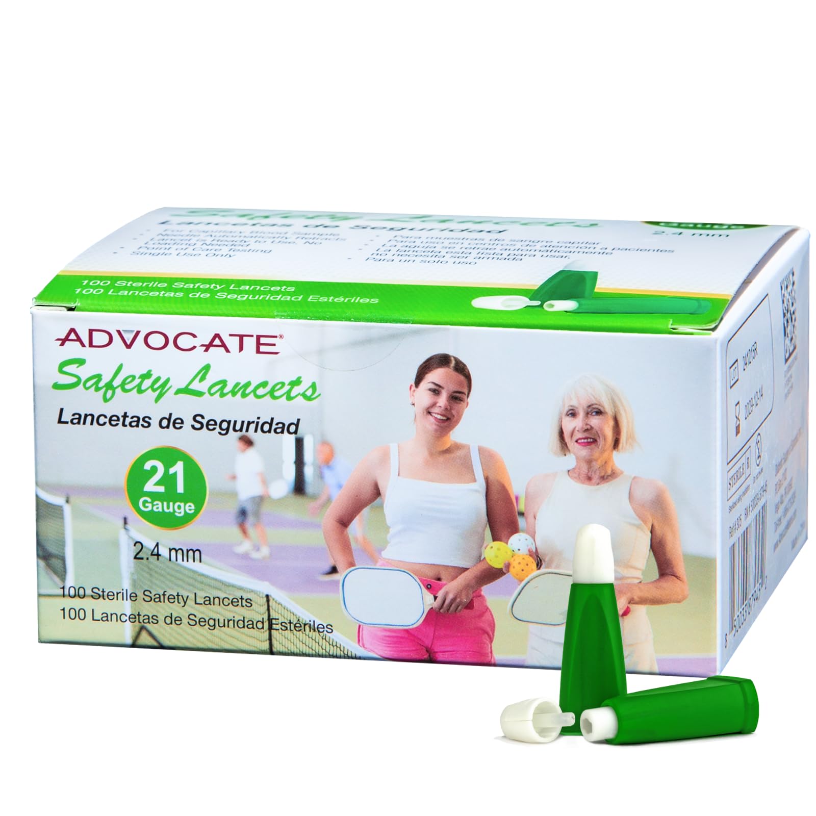 Blood Lancets - 100 Count, Retractable -1