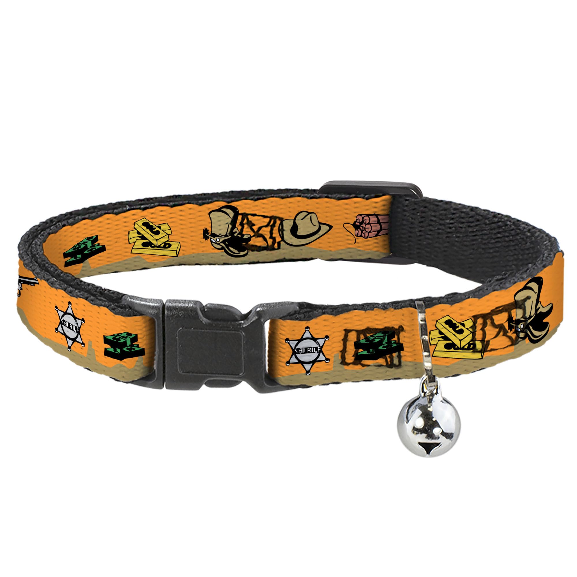 Collar para gato mediano de 1.27 cm de ancho Buckle-Down Viejo Oeste