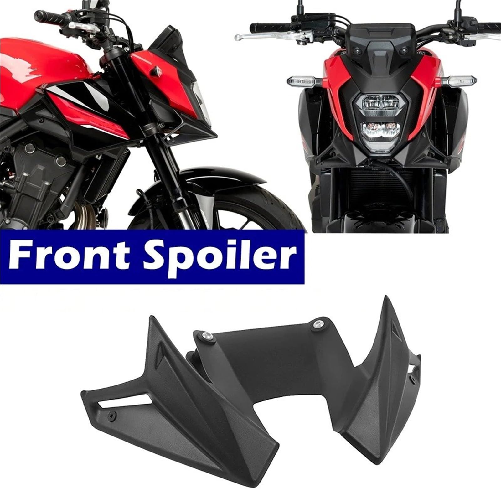 Moto Downforce Spoiler Per CB500 Hornet CB 500 2024 2025 Spoiler Alettone Anteriore Per Motocicletta Deportanza Alette Carenatura Aerodinamica Nuda