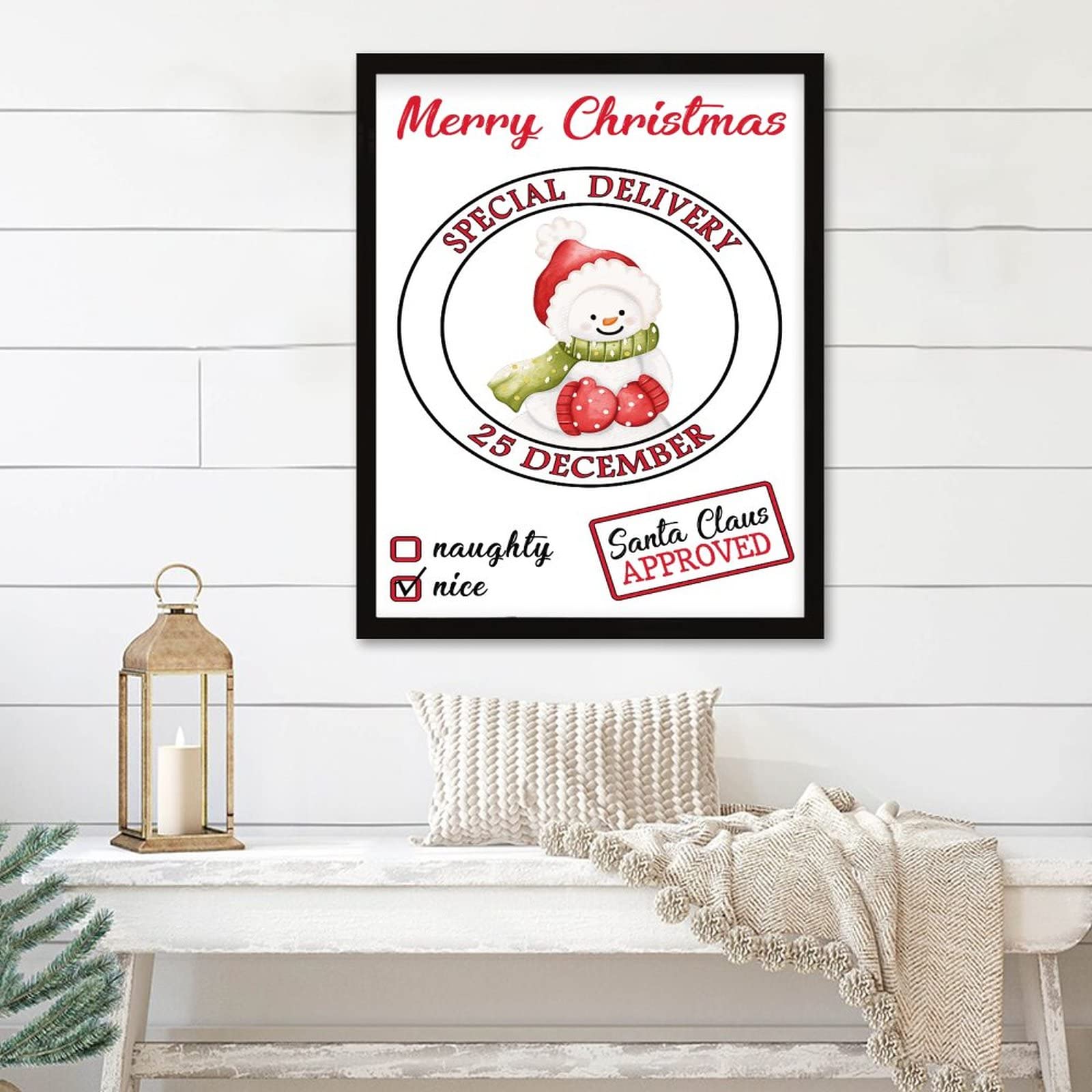 Panneau de motivation de Noël encadré, cadeau idéal pour la cuisine