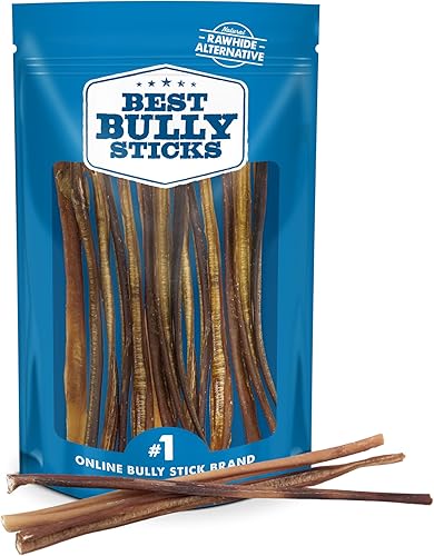 Best Bully Sticks Palitos de carne de res natural alimentada con pasto de 12 pulgadas, sin olor, para perros 12 unidades (paquete de 1) Razas