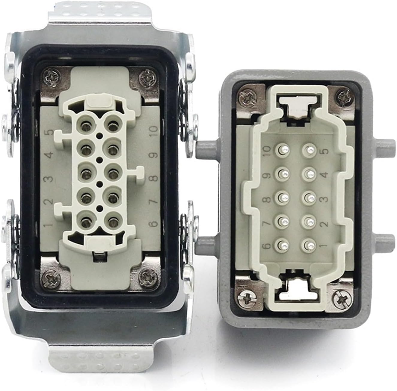 10-core Rectangular Heavy-Duty Butt Connector HE-010 Aerospace Industry Waterproof Socket Connector 16A