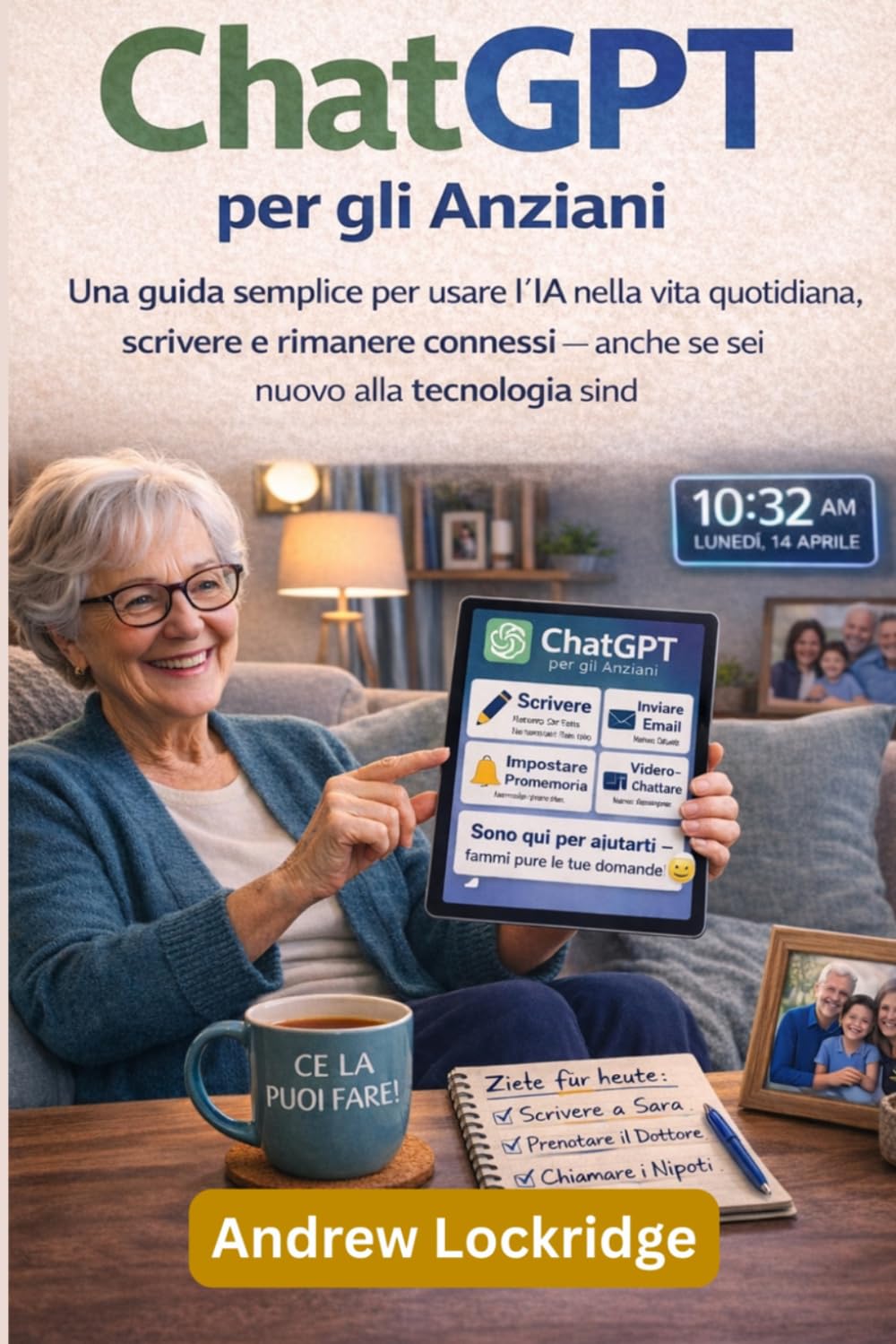 ChatGPT per gli Anziani: Una guida semplice per usare l'IA nella vita quotidiana, scrivere e rimanere connessi — anche se sei nuovo alla tecnologia