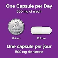 Vista 5 de Webber Naturals Cápsula de vitamina B3 de niacina sin enjuague, 500 mg 90