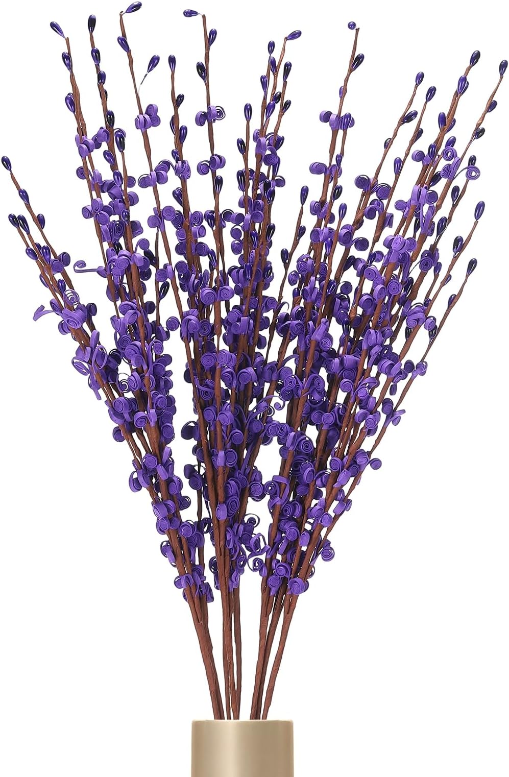 sourcing map 8Pcs Artificial Jasmine Flowers, 22 Inches Long Stems Tall Fake Flower Bouquet Faux Jasmine Plant for DIY Floral Art Arrangements Home Party Hotel Decoration(Velvet Purple)