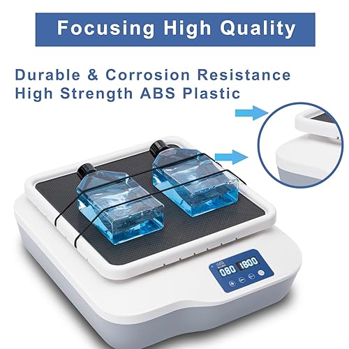 Miniatura 6 de ONiLAB Agitador lineal digital con velocidad ajustable 40-200RPM, capacidad 4.4 lbs, agitador lineal con modelo continuo (tiempo establecido a cero)