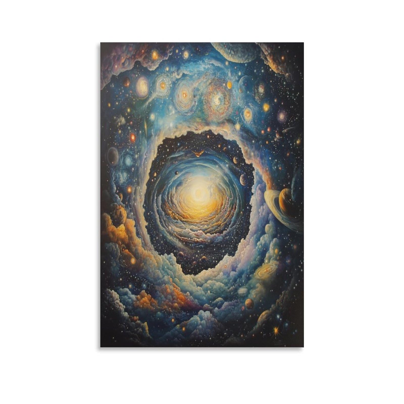 Espljqryx Unframe-Style-17 Cosmic Starry Sky Poster Artwork Giclee Canvas Prints Modern Canvas Wall Art Picture Wall Hanging For Bedroom Living Room Decor 20X30inch(50X75cm)