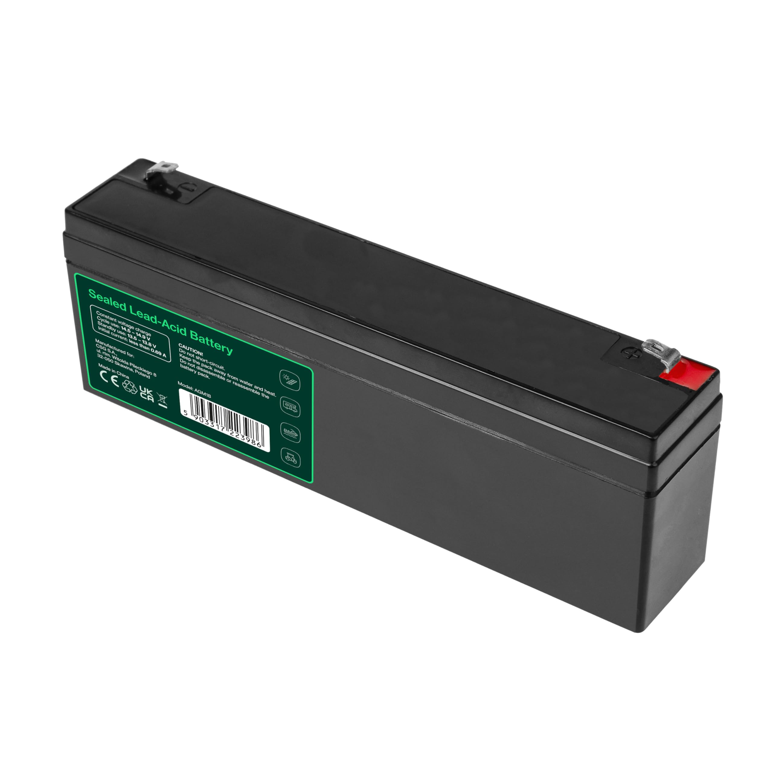 Green Cell Akumulator AGM 12V 2,3Ah VRLA Bezobsługowy Bateria Żelowa