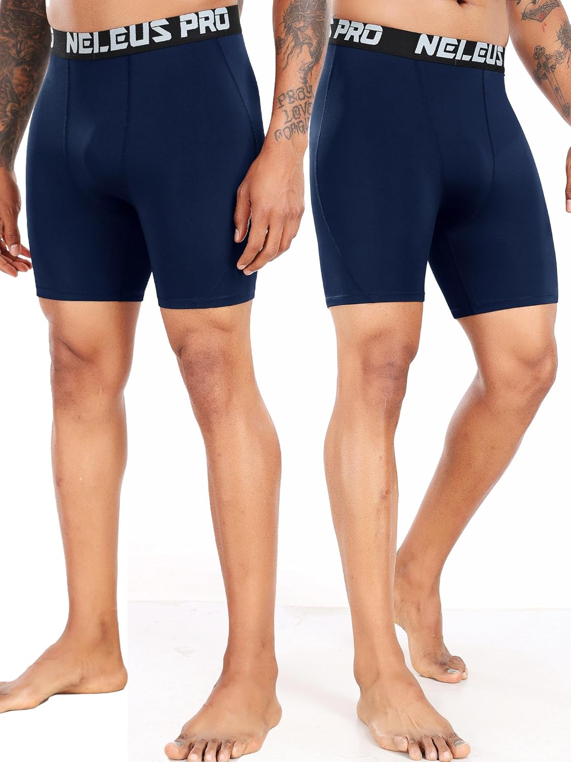NELEUS 3 or 6 Pack Compression Shorts for Men Spandex Sport Shorts Running Athletic Workout Performance Baselayer Underwear - Image 3