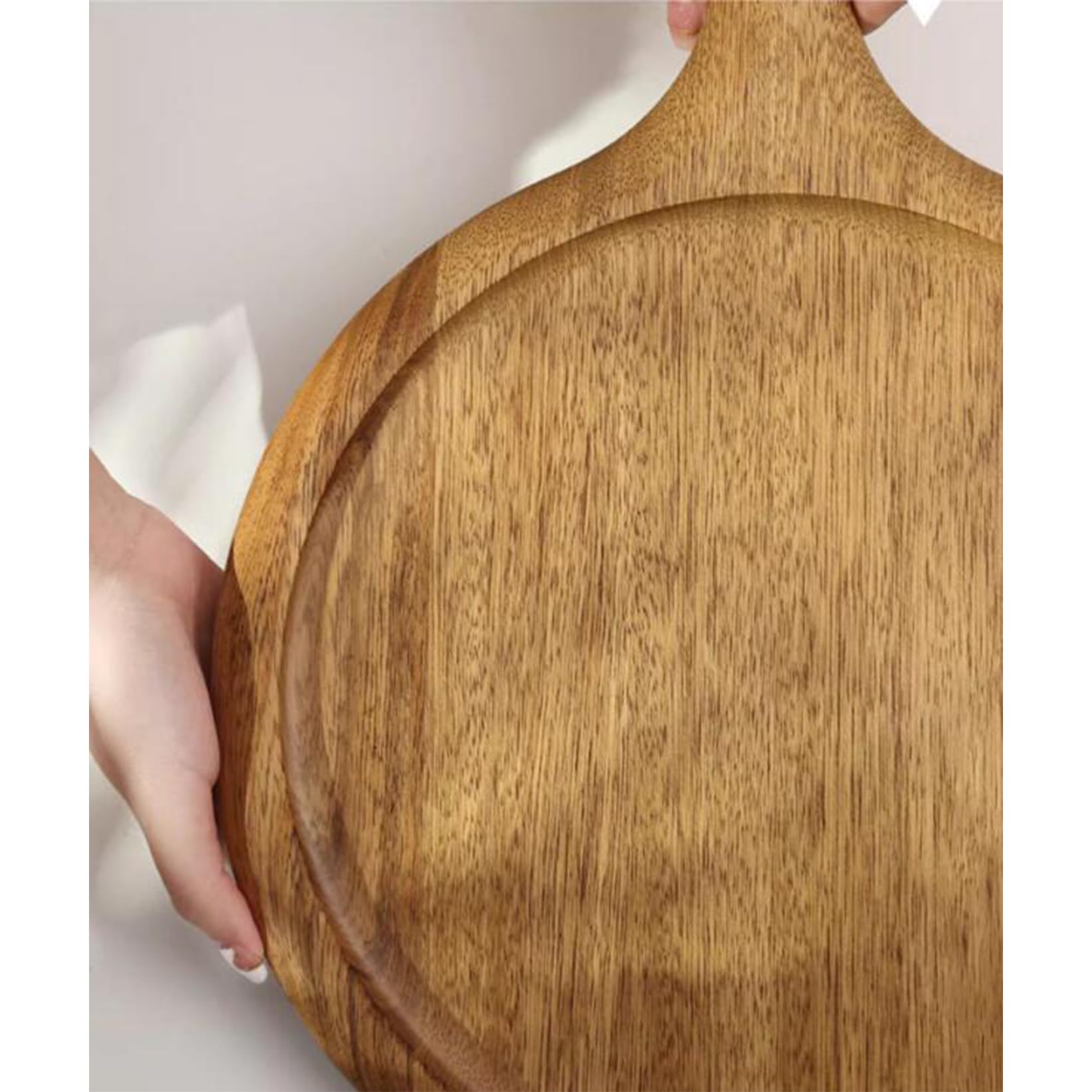 Solidna Drewniana Deska Do Krojenia Kuchenna Zagęszczona Deska Do Krojenia Z Uchwytami Drewniana Deska Do Serwowania Wędlin Deski Do Sera Z Drewna Do Grawerowania Ślubne,（Brown-40 * 30Cm）