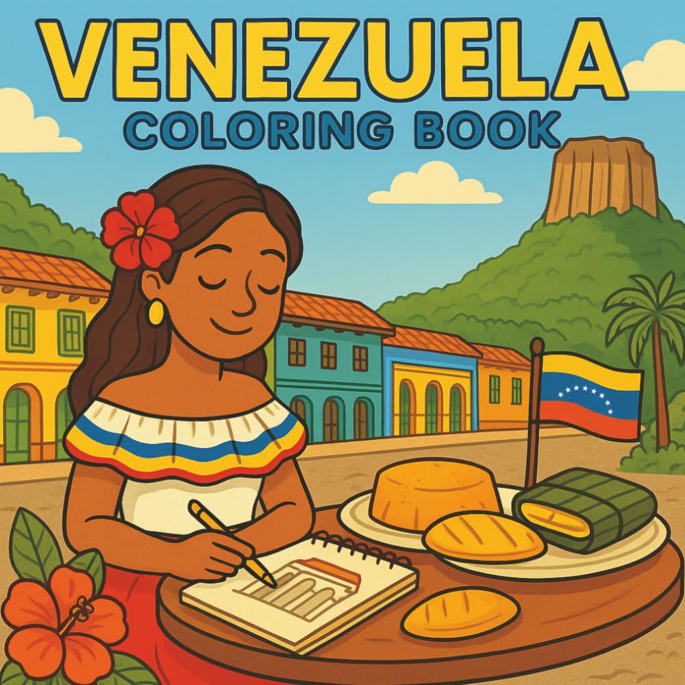 Venezuela Coloring Book: Fun & Folkloric Pages Featuring Venezuelan Traditions, Icons & Landmarks (Coloreando Cultura Coloring Books)
