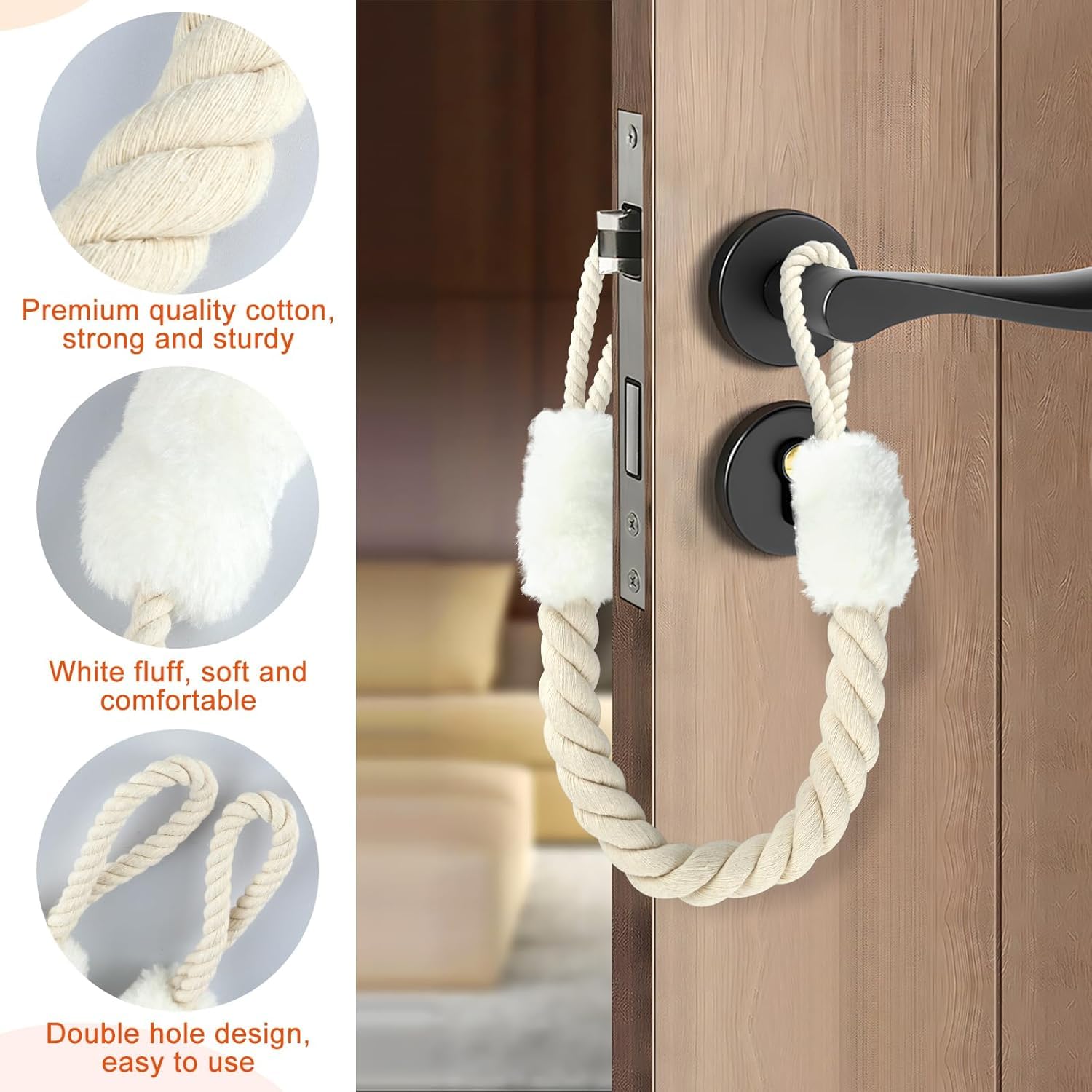 2 Stück Türstopper Mit Kordel - Fingerschutz Für Kinder Und Haustiere