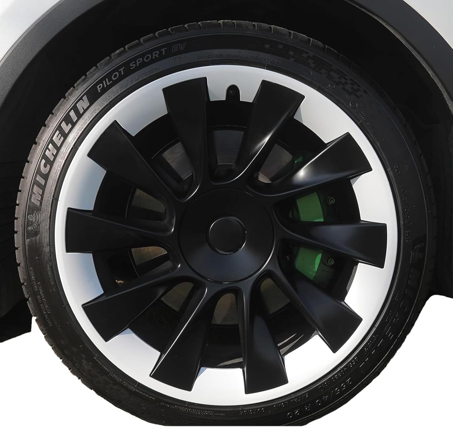 (Similar)Wheel Rim Protector for Tesla Model Y 20 Inch Induction Wheels All-in-one Car Tire Trim Rings Rim Case Hubcaps Wheel Cover 2020-2024 Model Y Accessories (White, 20'' Model Y-4pcs) White 20'' Model Y-4pcs