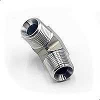 Vista 6 de HFS (R) SS304 Instalación de tubería, 90 grados Barstock Street Codo, 1/2" macho NPT x 1/2" macho NPT